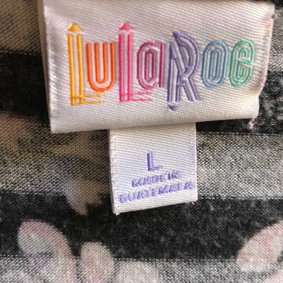 LuLaRoe black, green, pink tunic, longer in back - Picture 4 of 5